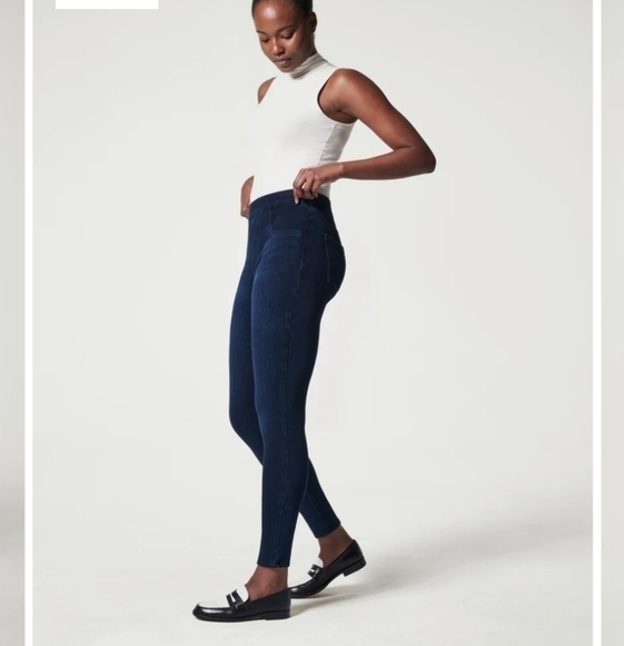 SPANX Jean-ish Ankle Leggings in Twilight Rinse, sz 3X - Picture 3 of 16